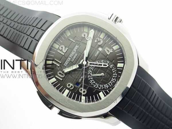 Aquanaut 5164A SS GRF Best Edition Brown Dial on Black Rubber Strap A324 V2 - Image 2