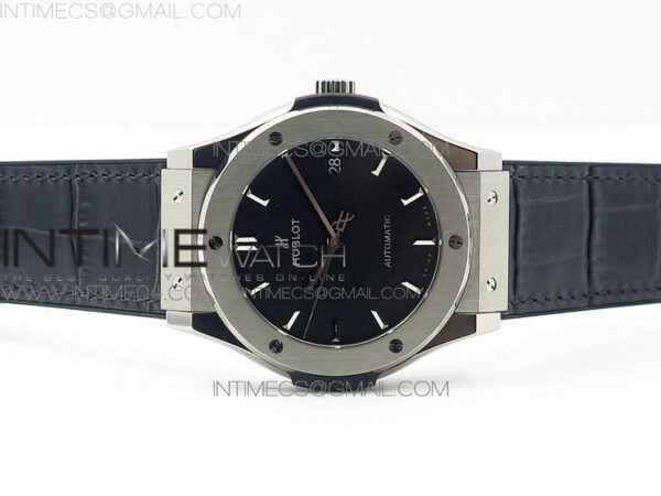 Classic Fusion 45mm Titanium WWF 1:1 V2 Best Edition Black Dial On Black Gummy Strap Asian HB1112 - Image 3