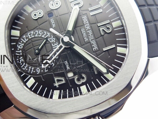 Aquanaut 5164A SS GRF Best Edition Brown Dial on Black Rubber Strap A324 V2 - Image 4