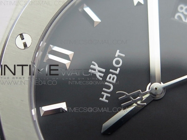 Classic Fusion 45mm Titanium WWF 1:1 V2 Best Edition Black Dial On Black Gummy Strap Asian HB1112 - Image 7
