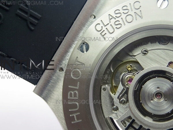 Classic Fusion 45mm Titanium WWF 1:1 V2 Best Edition Black Dial On Black Gummy Strap Asian HB1112 - Image 23