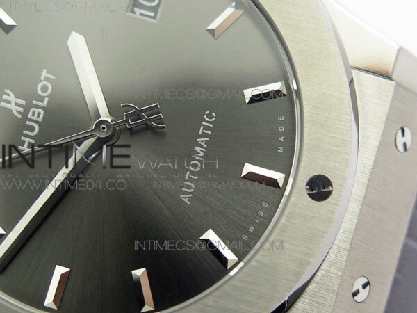 Classic Fusion 45mm Titanium WWF 1:1 V2 Best Edition Gray Dial On Gray Gummy Strap Asian HB1112 - Image 5