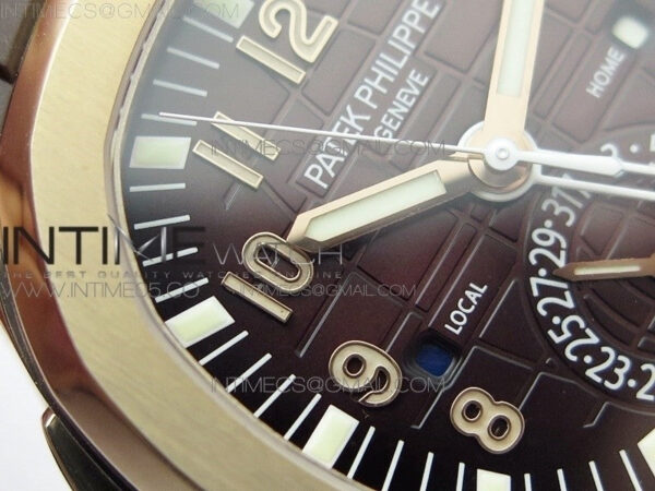Aquanaut 5164R RG GRF Best Edition Brown Dial on Brown Rubber Strap A324 V2 - Image 7
