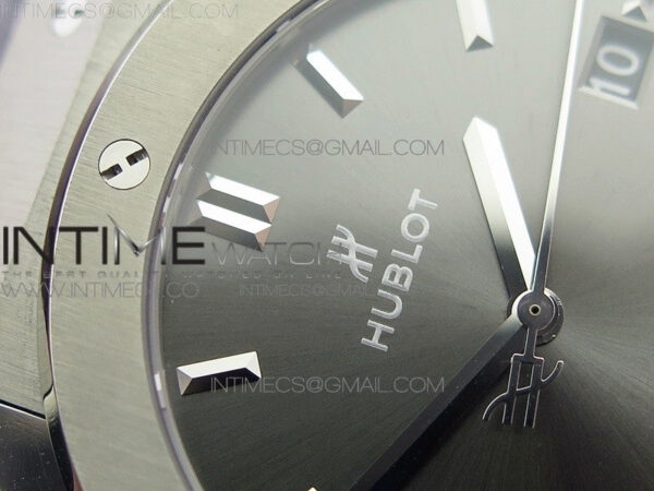 Classic Fusion 45mm Titanium WWF 1:1 V2 Best Edition Gray Dial On Gray Gummy Strap Asian HB1112 - Image 7
