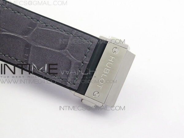 Classic Fusion 45mm Titanium WWF 1:1 V2 Best Edition Gray Dial On Gray Gummy Strap Asian HB1112 - Image 13