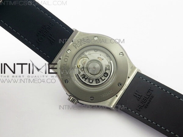 Classic Fusion 45mm Titanium WWF 1:1 V2 Best Edition Gray Dial On Gray Gummy Strap Asian HB1112 - Image 17