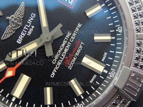 AVENGER BLACKBIRD V17311 Ti DLC 1:1 Best Edition Black Dial Diamonds Bezel on Nylon Strap A2824 - Image 5