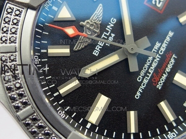 AVENGER BLACKBIRD V17311 Ti DLC 1:1 Best Edition Black Dial Diamonds Bezel on Nylon Strap A2824 - Image 6