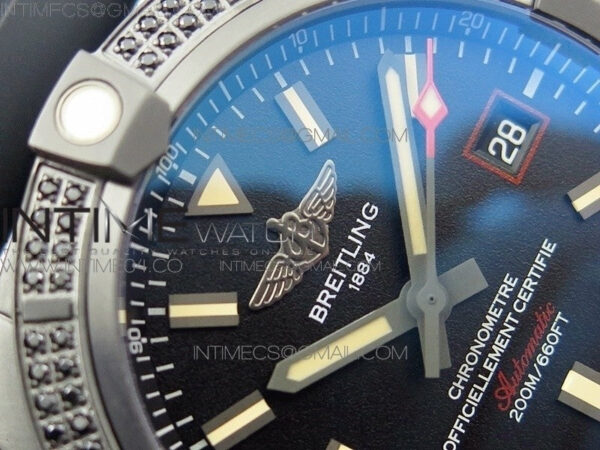 AVENGER BLACKBIRD V17311 Ti DLC 1:1 Best Edition Black Dial Diamonds Bezel on Nylon Strap A2824 - Image 7