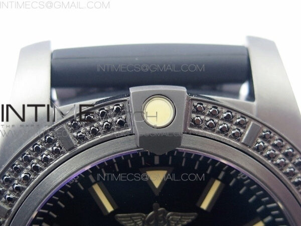 AVENGER BLACKBIRD V17311 Ti DLC 1:1 Best Edition Black Dial Diamonds Bezel on Nylon Strap A2824 - Image 9