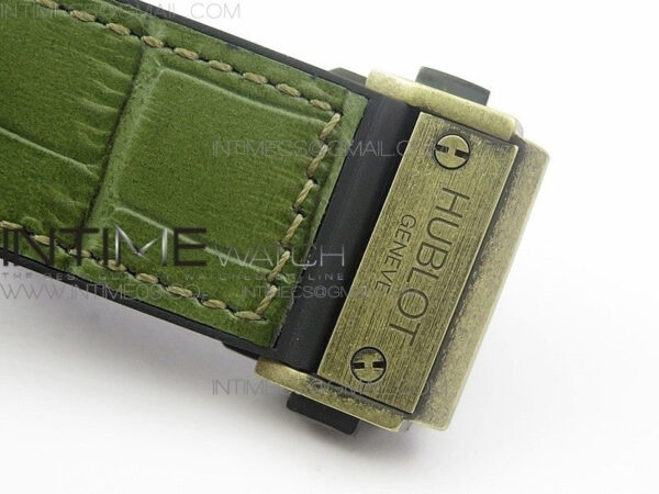 Classic Fusion 45mm YG Engravings Case SRF Best Edition Green dial On Green Gummy Strap A2892(Free box) - Image 11