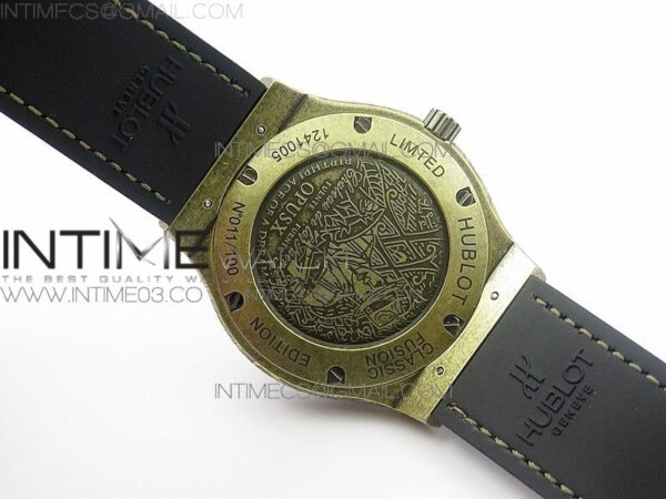 Classic Fusion 45mm YG Engravings Case SRF Best Edition Green dial On Green Gummy Strap A2892(Free box) - Image 13
