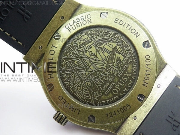 Classic Fusion 45mm YG Engravings Case SRF Best Edition Green dial On Green Gummy Strap A2892(Free box) - Image 14