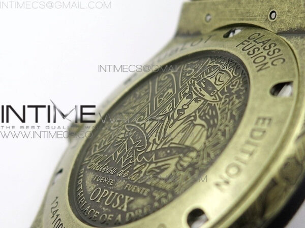 Classic Fusion 45mm YG Engravings Case SRF Best Edition Green dial On Green Gummy Strap A2892(Free box) - Image 15