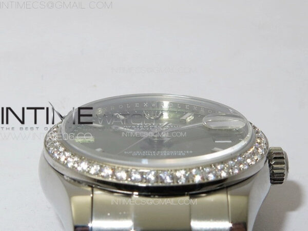 DateJust 31mm 72610 SS Crystals Bezel APSF Best Edition Green Dial Sticks Markers on Oyster Bracelet A2824 - Image 9