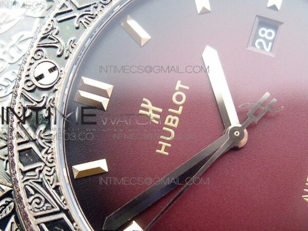 Classic Fusion 45mm RG Engravings Case SRF Best Edition Red dial On Red Gummy Strap A2892(Free box) - Image 7