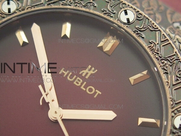 Classic Fusion 45mm RG Engravings Case SRF Best Edition Red dial On Red Gummy Strap A2892(Free box) - Image 8