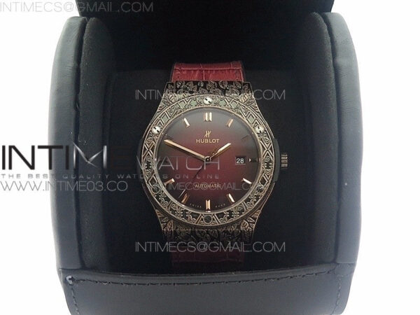 Classic Fusion 45mm RG Engravings Case SRF Best Edition Red dial On Red Gummy Strap A2892(Free box) - Image 16