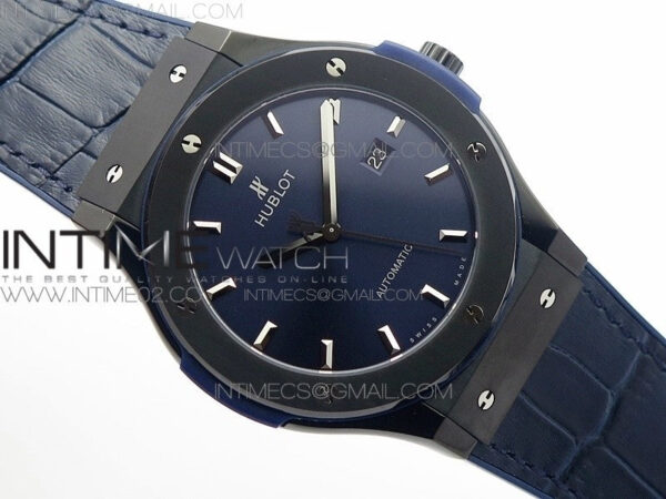 Classic Fusion 45mm DLC SRF Best Edition Blue dial On Blue Gummy Strap A2892 - Image 2