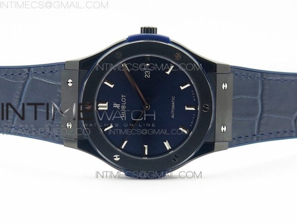 Classic Fusion 45mm DLC SRF Best Edition Blue dial On Blue Gummy Strap A2892 - Image 3