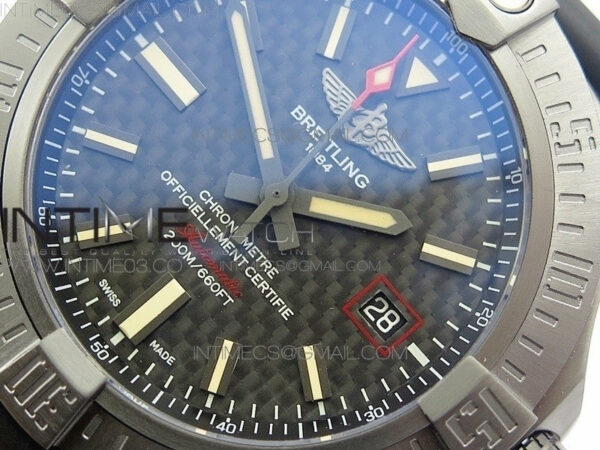 AVENGER BLACKBIRD V17311 Ti DLC 1:1 Best Edition Black CF Dial on Nylon Strap A2824 - Image 4