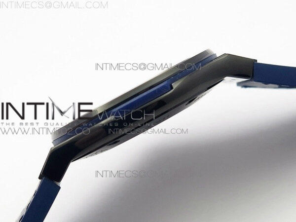 Classic Fusion 45mm DLC SRF Best Edition Blue dial On Blue Gummy Strap A2892 - Image 9