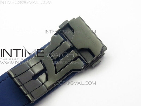 Classic Fusion 45mm DLC SRF Best Edition Blue dial On Blue Gummy Strap A2892 - Image 13