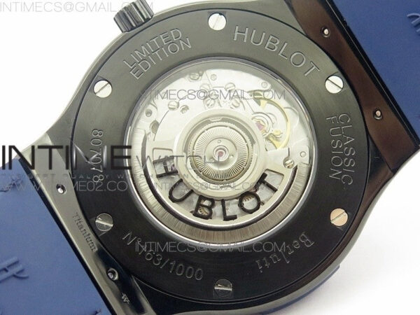 Classic Fusion 45mm DLC SRF Best Edition Blue dial On Blue Gummy Strap A2892 - Image 15