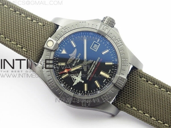 AVENGER V17310 Ti DLC 1:1 Best Edition Black Dial Pathfinders First In on Nylon Strap A2824 - Image 2