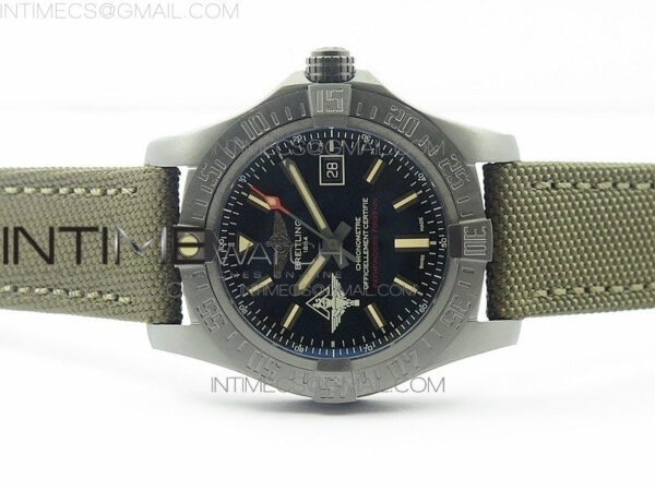AVENGER V17310 Ti DLC 1:1 Best Edition Black Dial Pathfinders First In on Nylon Strap A2824 - Image 3