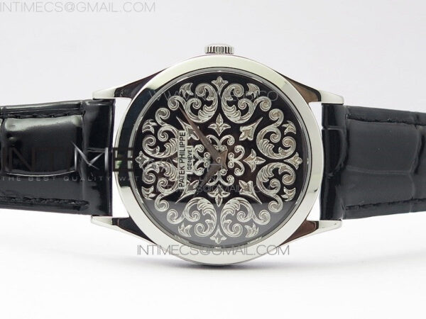 Classic 5088 100P-001 Engraved Case FLF Best Edition Engraved Dial on Black Leather strap Cal.240 - Image 3