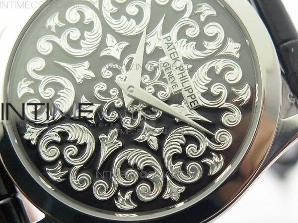 Classic 5088 100P-001 Engraved Case FLF Best Edition Engraved Dial on Black Leather strap Cal.240 - Image 4