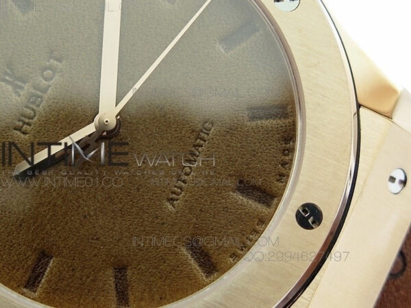 Classic Fusion 45mm RG Berluti Scritto SRF Best Edition Brown Leather Dial On Gummy Strap A2892 - Image 5