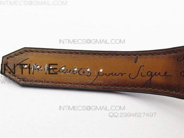 Classic Fusion 45mm RG Berluti Scritto SRF Best Edition Brown Leather Dial On Gummy Strap A2892 - Image 10