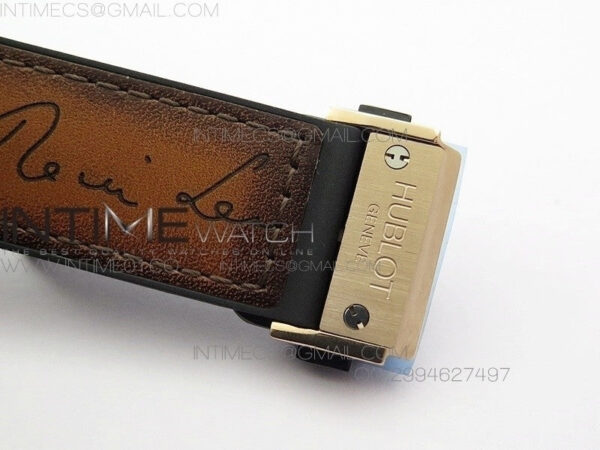 Classic Fusion 45mm RG Berluti Scritto SRF Best Edition Brown Leather Dial On Gummy Strap A2892 - Image 12