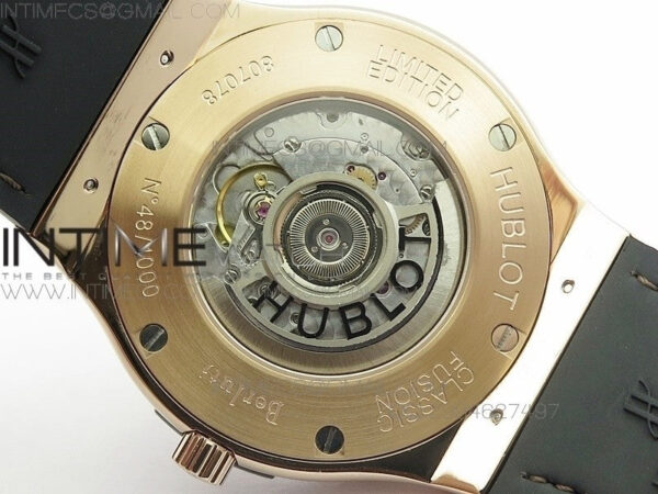 Classic Fusion 45mm RG Berluti Scritto SRF Best Edition Brown Leather Dial On Gummy Strap A2892 - Image 15