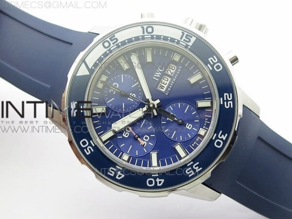 Aquatimer Chrono SS BLS Best Edition Blue Dial on Blue Rubber Strap A7750 - Image 2