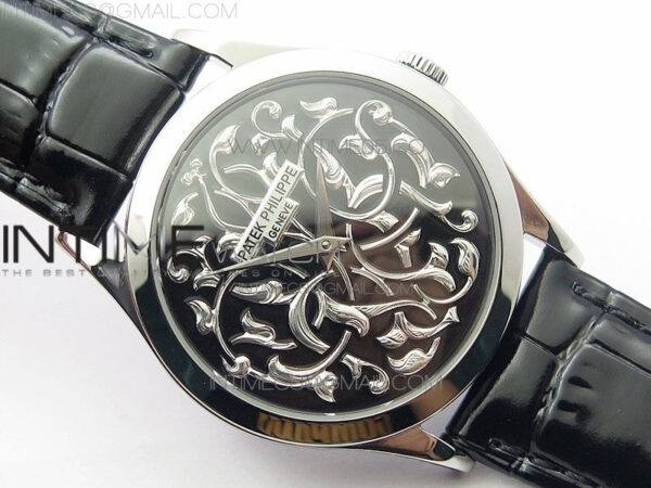 Classic 5088 100P Engraved Case FLF Best Edition Engraved Dial on Black Leather strap Cal.240 - Image 2