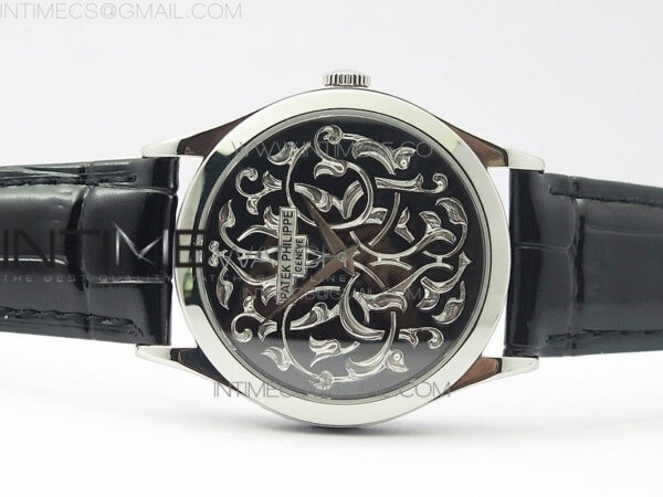 Classic 5088 100P Engraved Case FLF Best Edition Engraved Dial on Black Leather strap Cal.240 - Image 3