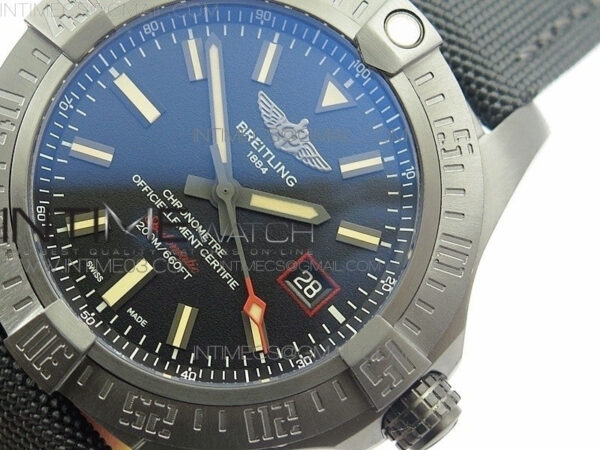 AVENGER BLACKBIRD V17311 Ti DLC 1:1 Best Edition Black Dial on Nylon Strap A2824 - Image 4