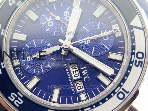 Aquatimer Chrono SS BLS Best Edition Blue Dial on Blue Rubber Strap A7750 - Image 4