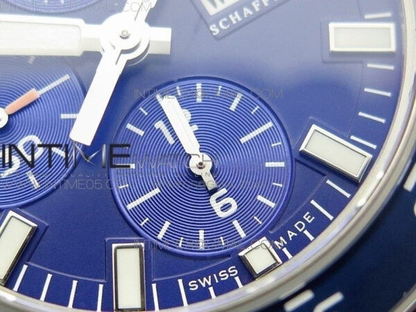 Aquatimer Chrono SS BLS Best Edition Blue Dial on Blue Rubber Strap A7750 - Image 6