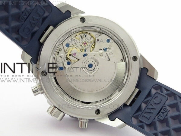 Aquatimer Chrono SS BLS Best Edition Blue Dial on Blue Rubber Strap A7750 - Image 19