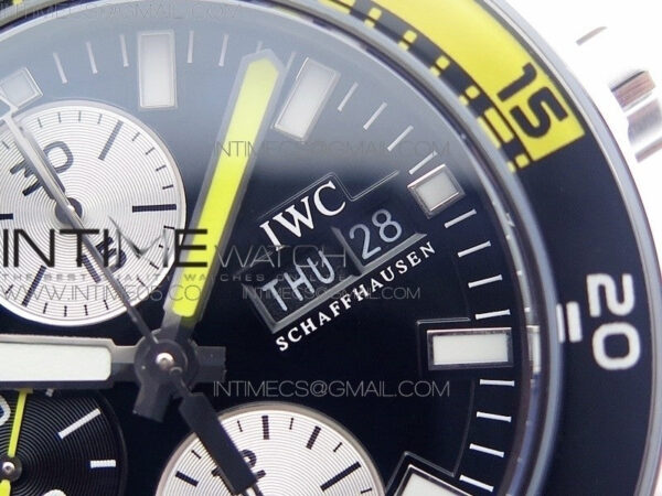 Aquatimer Chrono SS BLS Best Edition Black Dial on Black Rubber Strap A7750 - Image 5