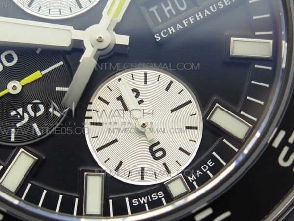 Aquatimer Chrono SS BLS Best Edition Black Dial on Black Rubber Strap A7750 - Image 6