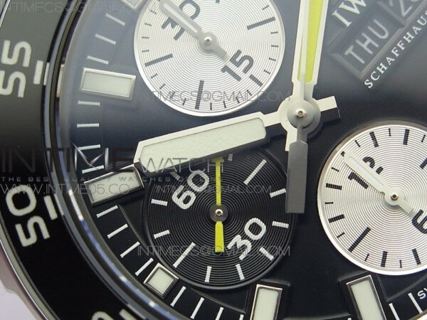 Aquatimer Chrono SS BLS Best Edition Black Dial on Black Rubber Strap A7750 - Image 7