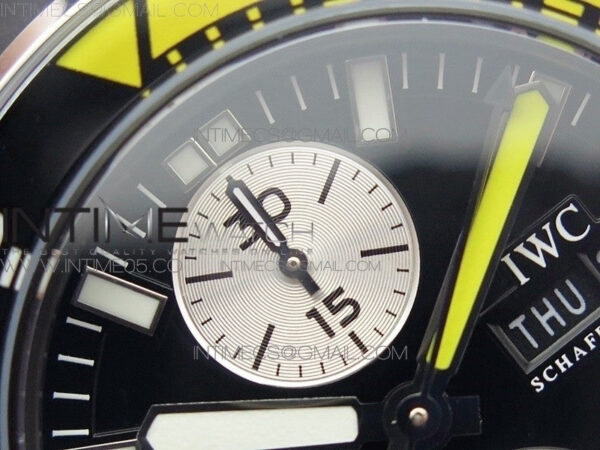 Aquatimer Chrono SS BLS Best Edition Black Dial on Black Rubber Strap A7750 - Image 8