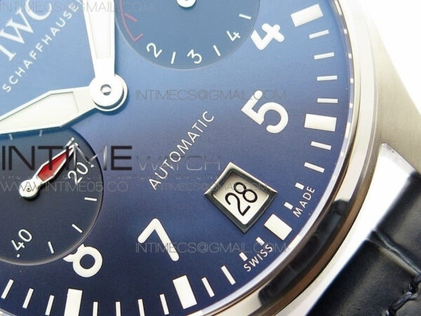 Big Pilot IW501008 Real PR SS ZF 1:1 Best Edition Blue Dial on Blue Leather Strap A51111 - Image 5