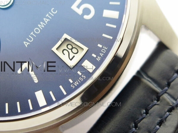 Big Pilot IW501008 Real PR SS ZF 1:1 Best Edition Blue Dial on Blue Leather Strap A51111 - Image 6