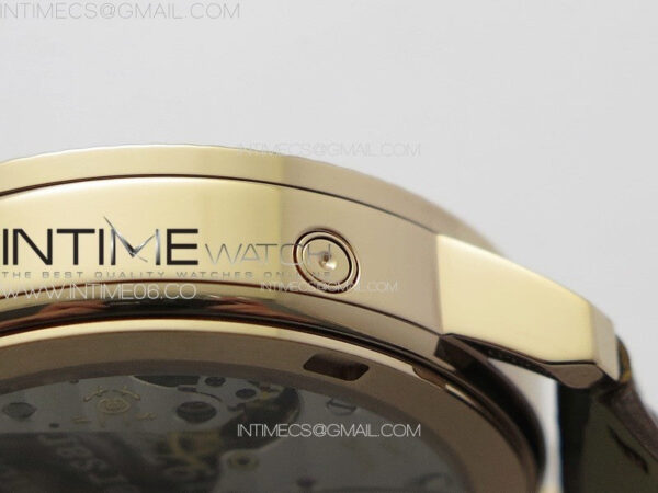 Calatrava 5057 Cortina Watch 50th Anniversary RG YSF 1:1 Best Edition White Dial on Black Leather Strap A240 - Image 11